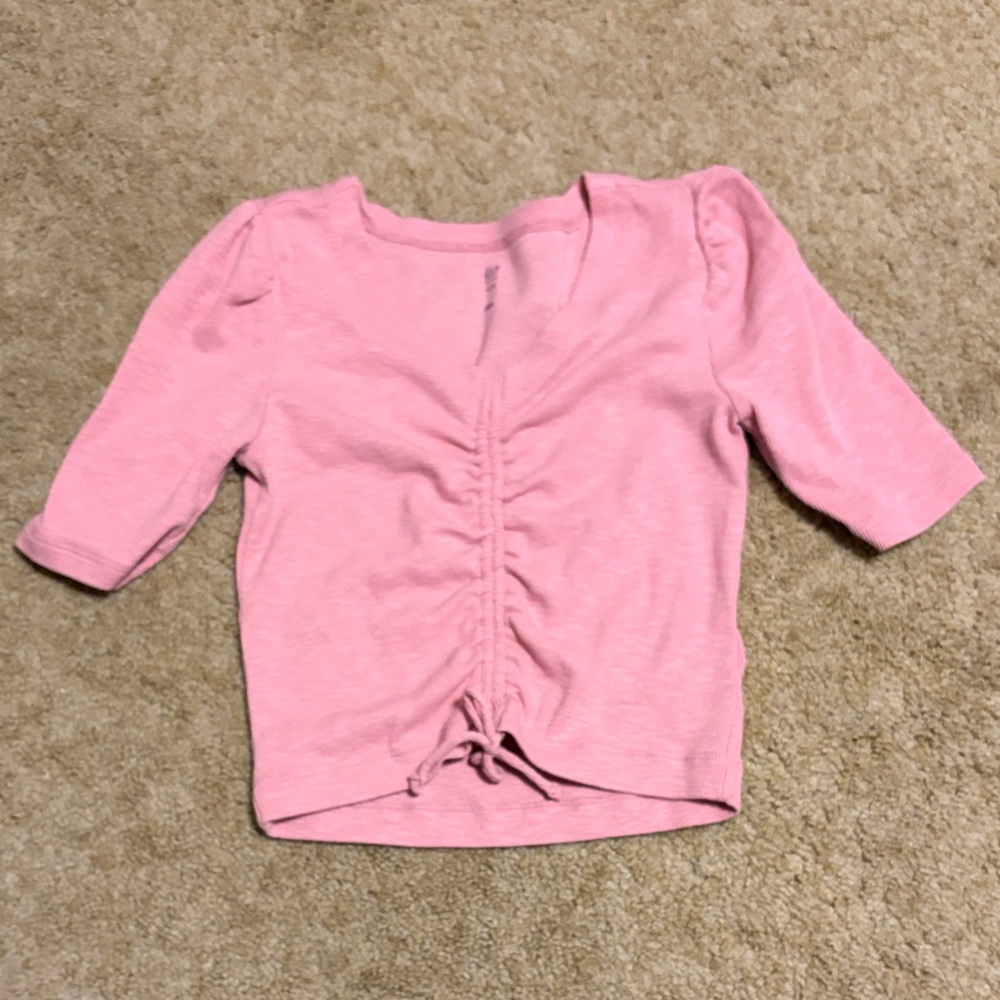 Gap Ribbed Ruched Top